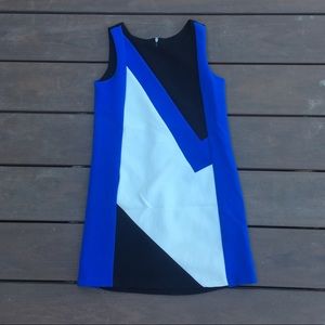 KIDS black, blue, and white formal dress